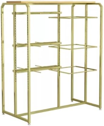 Two-Sided Heavy-Duty Retail Clothing Rack, Metal Display Stand for Garments, Underwear, Socks, Bras, Shorts, Hats - 3-Tier Organizer for Stores