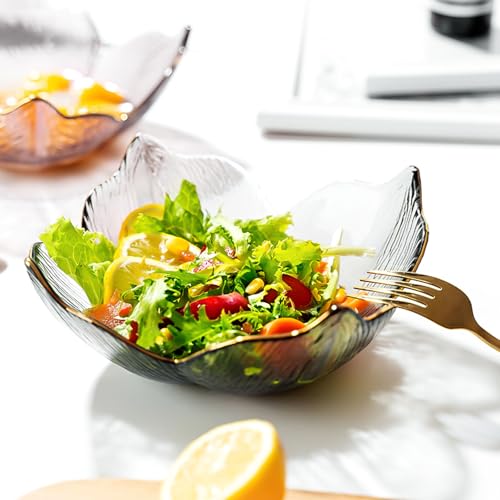Cuenco de cristal para ensalada YARNOW multiusos ideal para servir postres y comidas 6