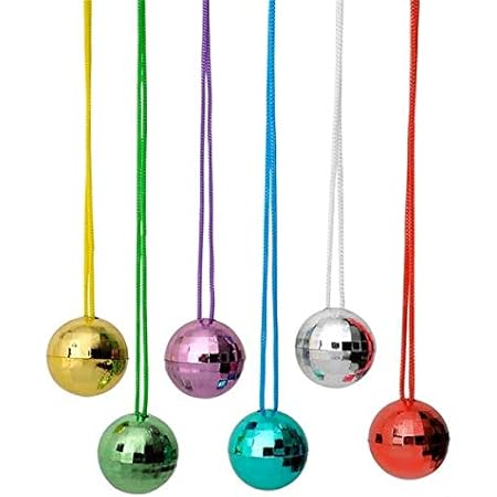 Rhode Island Novelty 1.5 Inch Disco Ball Necklaces Set of 12