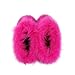 MAIJED Pink Fur Boots for Women Fluffy Furry Short Snow Boots Fashion Fuzzy Mid-Calf Warm Boots Outdoor Flat Shoes