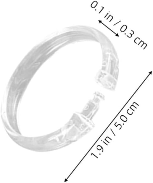 Alipis 60pcs O-Shaped Shower Curtain Rings Plastic Hooks for Bathroom Shower Rods Smooth Sliding Curtain Hangers Compatible