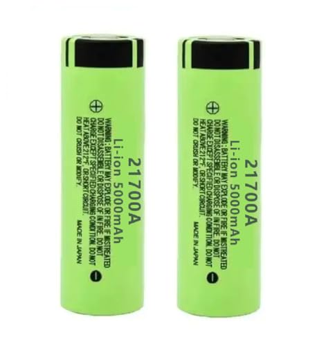 Svenirven 21700 Rechargeable 21700 Battery Case Set 2Pcs 3.6Volt 21700 Tip Battery for flashlights ect