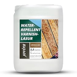 2,5 Gallon | Water-Based semi-Transparent Exterior Wood Stain and Sealer, Waterproofing, for Deck, Fences, and Wood siding. (2,5 G, Oak)