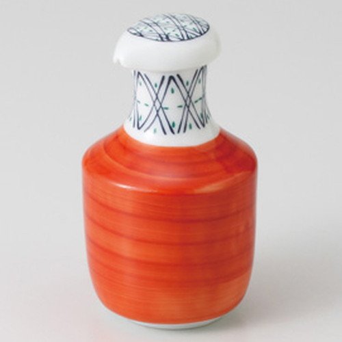 せともの本舗 Akamaki Koma-Shaped Soy Sauce Jug Mini, 2.1 X 4.2 Inches (5.4 X 10.8 Cm), 4.9 Oz (140 G), Caster, Restaurant, Ryokan, Japanese Tableware, Restaurant, Commercial Use #TOP24