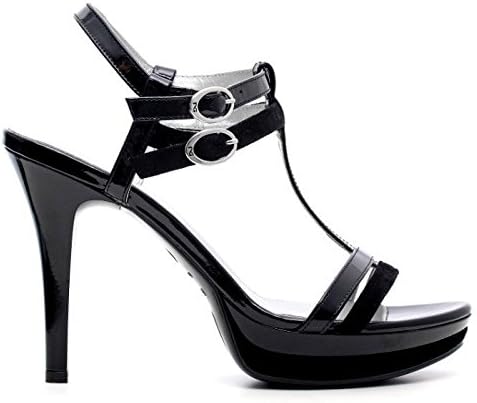 Nero Giardini P615751DE 100 Sandals Elegant Women's Shoes Pumps, HIGH Heels, Spring Summer 2016 Leather Black P6 DE 15751