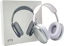 Fone de Ouvido Headphone Bluetooth P9 Sem Fio, Cancelamento de Ruído, 500mAh, Branco, com Microfone, Entrada para Cartão de Memória
