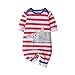 Produktbild Zegeey Unisex MäDchen Jungen Jumpsuits Strampler Langarm Karikatur Dinosaurier Spielanzug Overall Kleidung Tier Cartoon Druck Schlafanzug Geburtstag Geschenk(A1-rot,80-90)