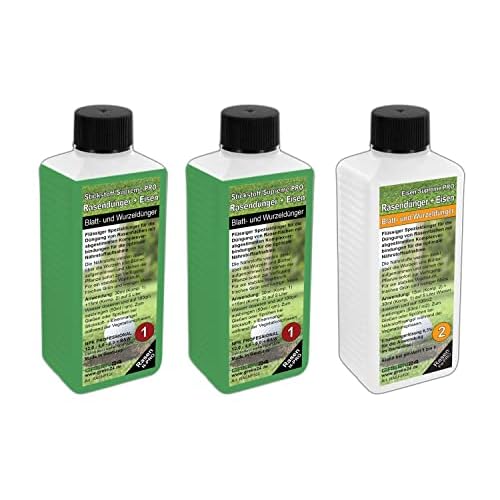 Compo Blattpflege für Grünpflanzen, Blattdünger für alle Grünpflanzen und Palmen, 500 ml 6 GREEN24 Rasen-Dünger Volldünger NPK+ mit Eisen flüssig für perfekten Rasen, ca. 1600m2 Traumrasen!
