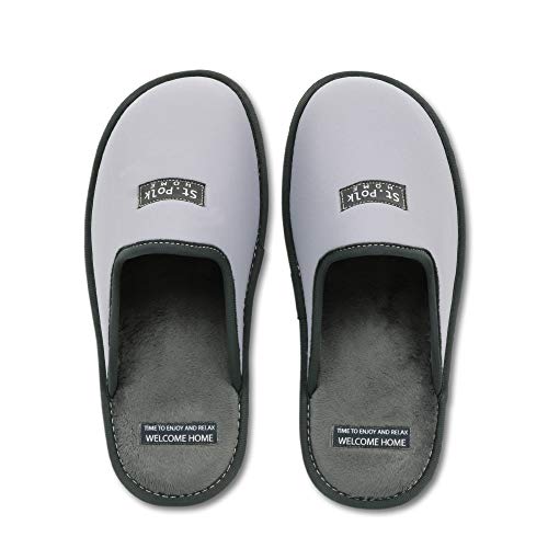Zapatillas de Estar por casa Hombre/Mujer. Slippers para Verano e Invierno/Pantuflas cómodas, Resistentes, Transpirables y de Interior Suave. Suela de Goma Antideslizante (38 EU, Gris)