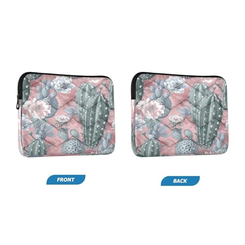 Funda para portátil 13-14 pulgadas impermeable rosa patrón cactus miniatura 2