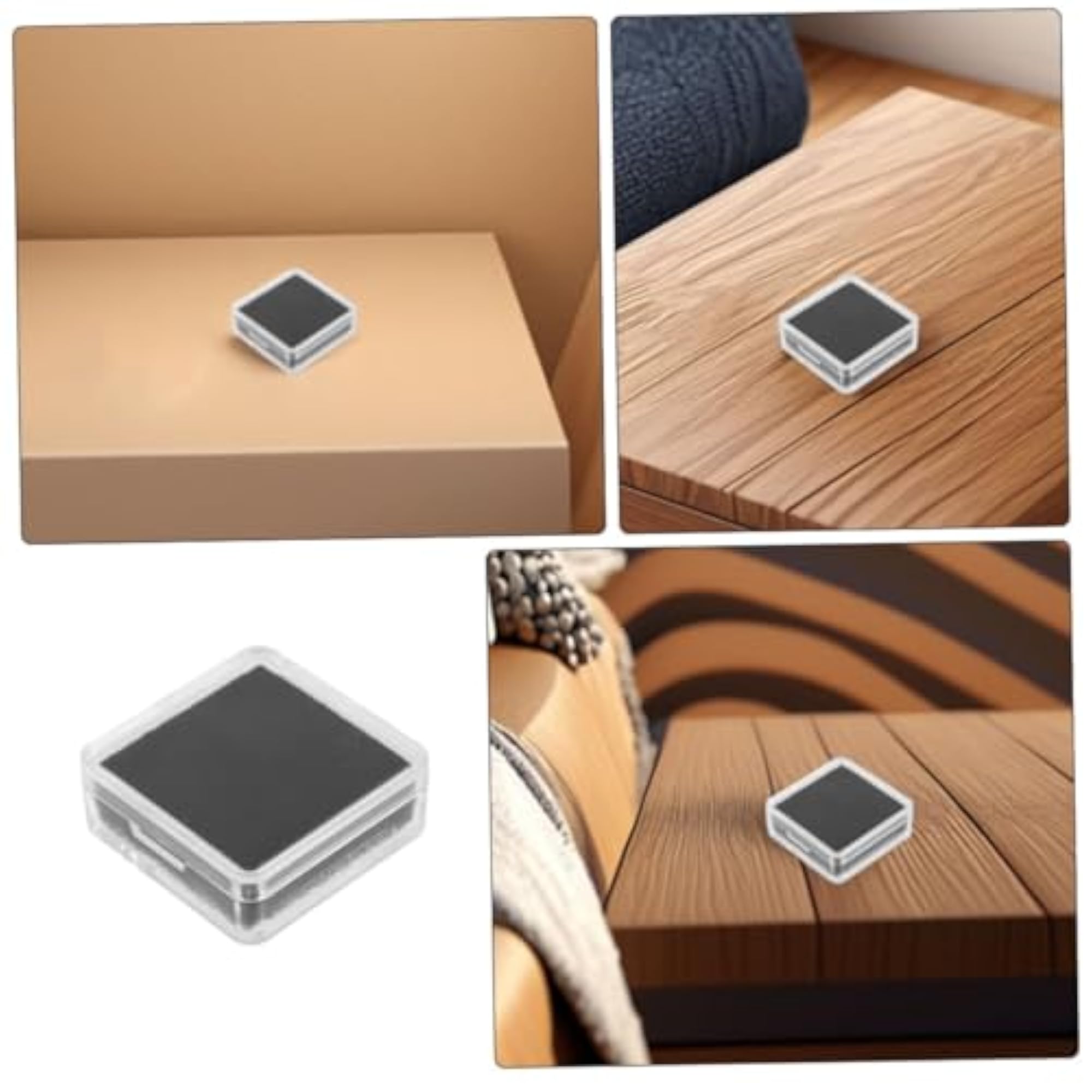 12pcs Acrylic Jewelry Boxes for Wedding Ring Storage