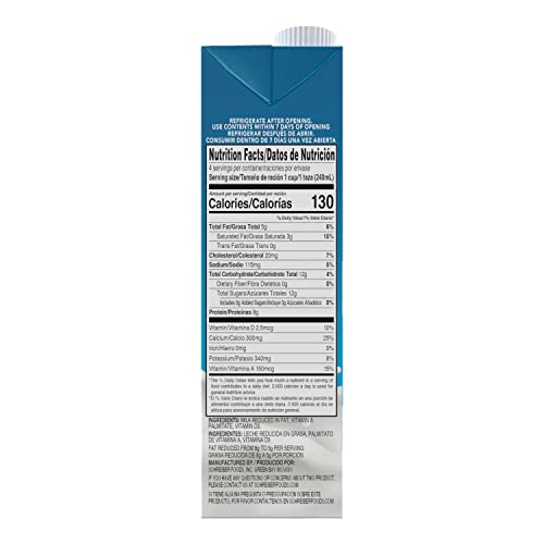 Schreiber 2% Milk, Shelf Stable Milk, Low Fat With Vitamin A & D, 32 Oz (6 Pack) #TOP6