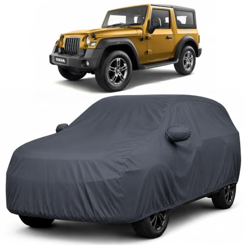 Image of Autofact Car Cover for Thar 2020-2025 | All Weather Waterproof Full Body Car Cover | Light-Weight Triple-Stitched Outdoor Shield with UV Protection, Dustproof & Heat-Resistant