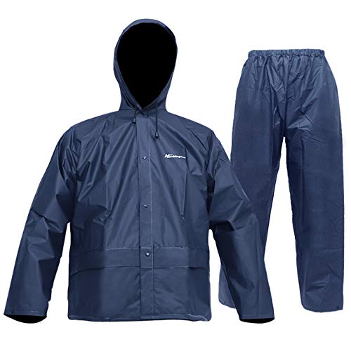 Men's Rain Suit Waterproof Rain Work Gear Ultra-Lite Rain Jacket and Pants Rainwear2