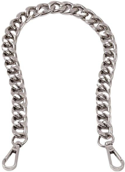 VIGHNESHWAR TRADERS Medium Size Fabulous Metal Shoulder Crossbody Purse Strap Replacement Bag Chain Accessories (18‘’, Silver)-image-35