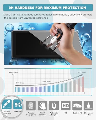 Image of CDEFG Tempered Glass for 2025 2026 Toyota Prius Screen Protector 12.3-Inch, for 2023 2024 2025 2026 Toyota Prius Accessories, Screen Cover HD Anti Fingerprints