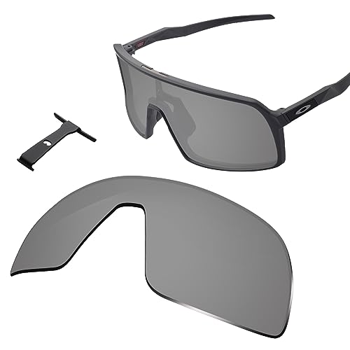 Image of 100% Precise-Fit Replacement Sunglass Lenses & Black Wicket for Oakley Sutro OO9406