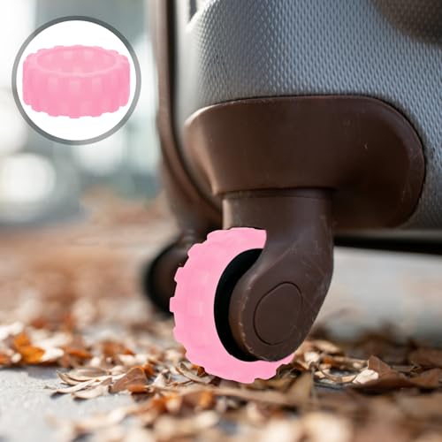 4pcs Luggage Wheel Covers Silicone Mute Suitcase Wheel Protectors for Noise Reduction and Vibration Dampening Suitable for Travel Home Office and More2
