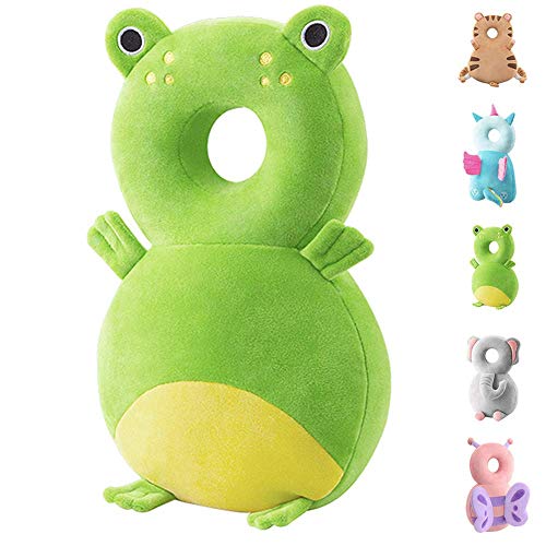 Image of XIGUI Baby Head Protector, Toddlers Head Safety Pad Cushion, Adjustable Backpack, Baby Back Protection for Crawling & Walking, Age 4-24Months (Green)