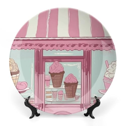Plato Decorativo de Porcelana Ice Cream Store 6 pulgadas miniatura 1