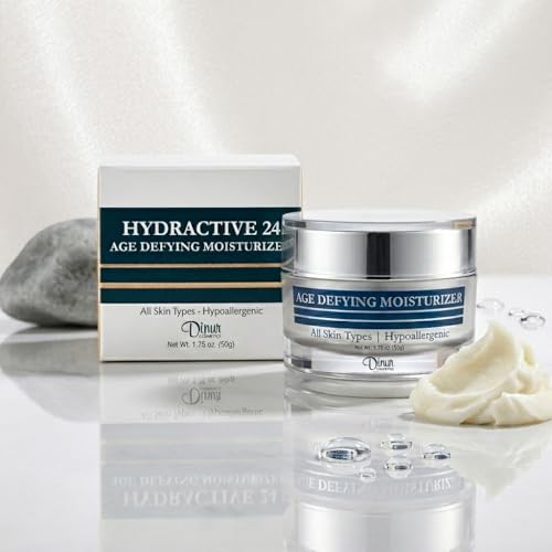 Dinur Cosmetics Hydractive 24 Age Defying Moisturizer Hydrating Looks Younger Smoother & Lucent Improves Skin Elasticity Uniformity 1.75 ounces/50 grams