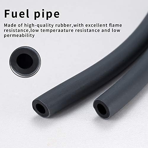 Motorcycle Inline Fuel Filter Line Spring Clips Kit, Inline Fuel Filter Line Hose Clips Kit, 4 Pcs Petrol Filter, 4 Pcs Fuel Hose Pipe, 8 Pcs Hose Clamps Clips for Car Motorcycle Scooter