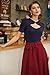 Belle Poque Women's A-Line Flared Swing Midi Skirt with Pockets Wine Size S BP561-2