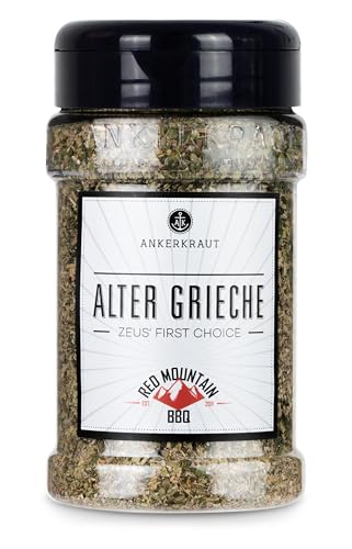 Ankerkraut Alter Grieche Gewürz Souvlaki Bifteki Grillfleisch Mischung würzender Zutaten für Fleisch 180g im Streuer