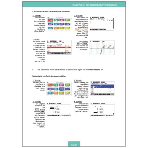 CALCUSO Fachbuch für den Casio fx-CG50-92 Seiten in DIN A4 - Schnelleinstieg mit Anwendungsbeispielen und Aufgaben