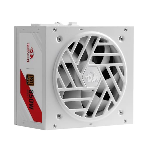 Image of Redragon RGMS-850W PRO 80+ Gold 850 Watt Power Supply w /Upgraded ATX 3.1 & PCIe 5.1 Fully Modular, Compact 150mm Size, Smart ECO Low Noise Fan, 100% Japanese Capacitors, Full Mod Cables
