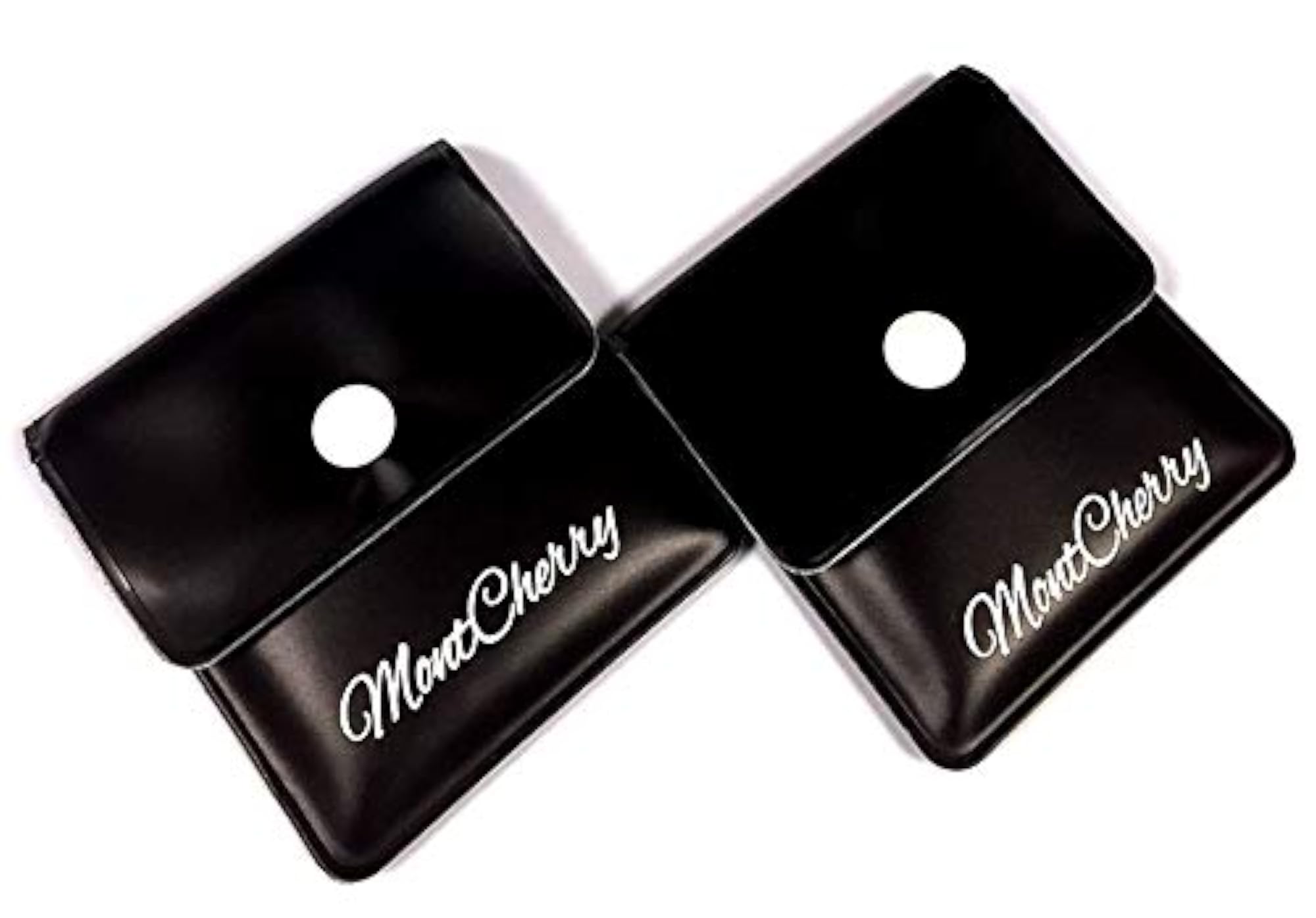 Ten Black Pocket Ashtrays