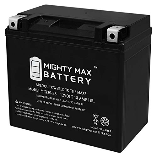 Ytx20-Bs -12 Volt 18 Ah, 270 Cca, Rechargeable Maintenance Free Sla Agm Motorcycle Battery #TOP9