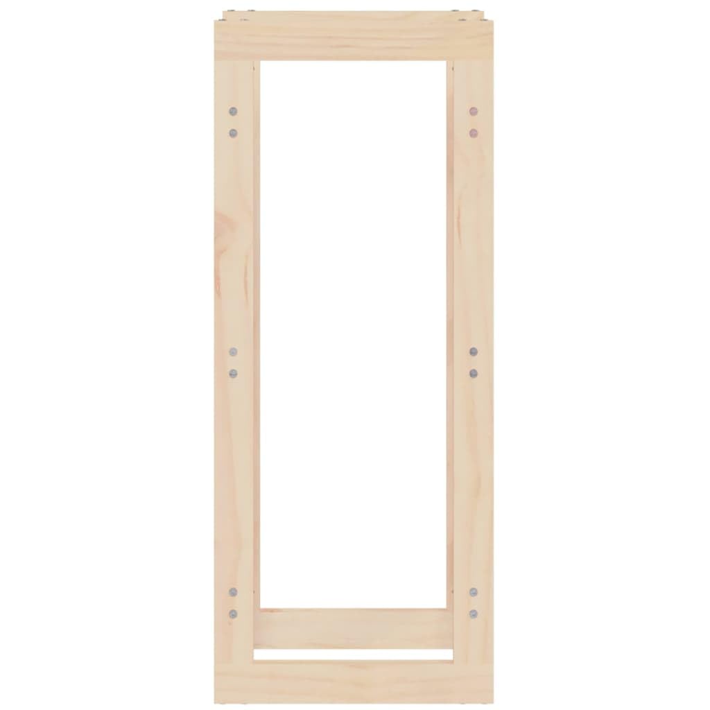Estantería para leña de madera de pino maciza, 41 x 25 x 100 cm, soporte para leña, cesta de madera para almacenamiento seco en el salón, caseta de jardín, sótano, ayuda apilable y accesorios