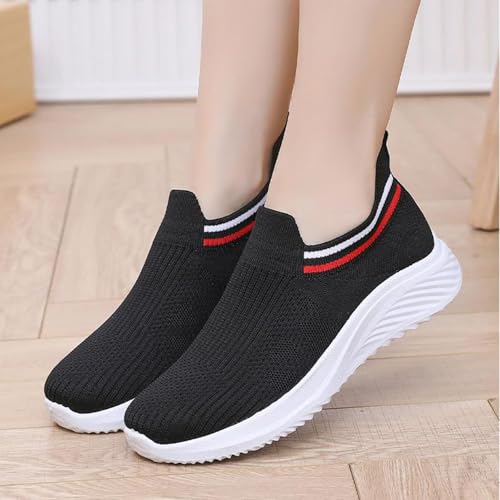 Womens Trainers Running Walking Shoes Tennis Sport Sneakers Casual Fashion Flats Ladies Lightweight Gym Athletic Fitness Jogging Mesh Slip On Shoes4