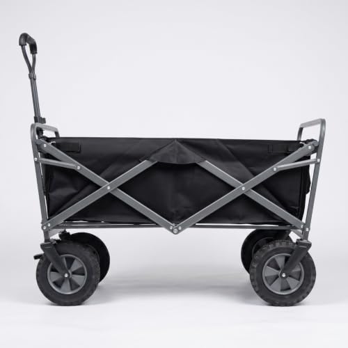 Carrito de mano plegable con ruedas cuádruples estables y bolsa ahorra espacio 4