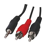  HQ - Cable de audio estéreo (2 RCA y 1 clavija jack de 3,5 mm, 10 m)