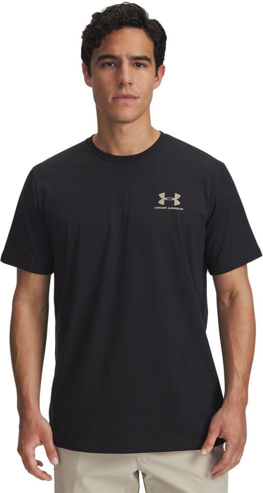 Under Armour Men's Sportstyle Colorblock T-Shirt, (003) Black / / City Khaki, XXXXL
