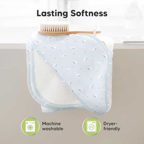 Image of KeaBabies Hooded Baby Towel for Newborn, Baby Bath Towels(Beach Day, 35x35) | Viscose Derived from Bamboo, Large Baby Towels with Hood, Boys, Girls, Toddler, Soft Absorbent Baby Bath Essentials