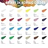 Artkey Acrylic Paint Set, 24 Colors 2 oz/59 ml Acrylic Paint Kit for Professional Artists & Beginners – Craft & Art Supplies for Canvas, Wood, Fabric, Rock, Leather, Ceramic, Glass, Easter Egg