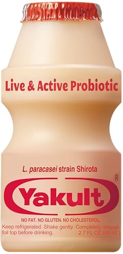 Image of Yakult Probiotic Drink Original, 2.7 fl oz Bottle, Pack of 5