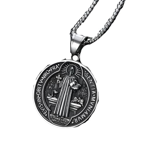 Médaille Saint Benoît en argent pour accompagner vos prières et votre style quotidien