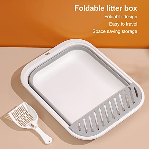 Areia para Gatos de Topo Aberto, Bandeja de Areia Limpa para Gatinhos Ao Ar Livre Bandeja de Areia p