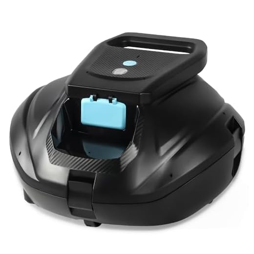Robo Aspirador de Piscina, 110-220V, Aspirador de Piscina Sem Fio, 140 Minutos de Trabalho, 50m² de Área de Limpeza, Classificação à Prova d'Água IPX8, Planejamento Automático de Rotas, Preto