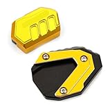 Moto Pied Béquille Latérale Pad pour Y&AMAHA XMAX300 XMAX125 XMAX250 Xmax 300 125 250 2017 2022 Béquille De Moto Plaque De Support Latérale Colonne Auxiliaire(CP Gold)