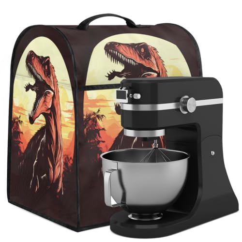 Coffee Maker Cover Animal Dinosaur Pattern Kitchen Appliance Covers Small Appliance Covers Blender Cover Juicer Cover Dust Covers for Kitchen Appliances with Top Handle and Pockets,Washable,B734