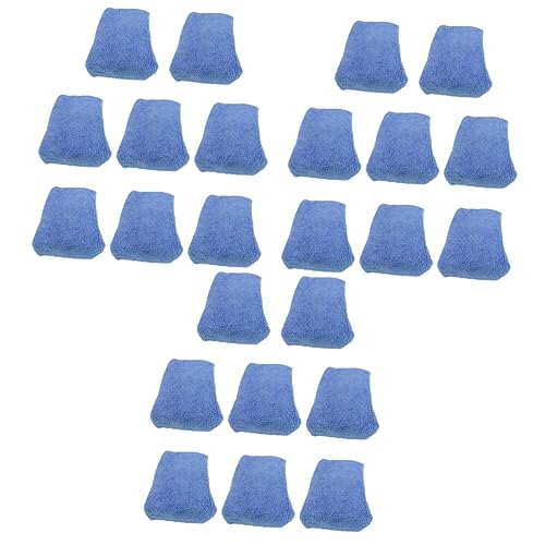 Healeved 24pièces Serviettes Microfibre pour Nettoyage Automobile Chiffons Absorbants pour Séchage Et Cirage Bleu