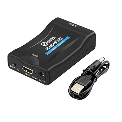 QUMOX 1080P HDMI to Scart Converter Audio Video Adapter EIA Péritel Sky