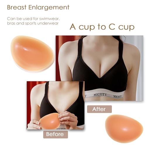 Majurphy Sticky Silicone Bra Inserts Pads,Breast Enhancer Push Up Bra Inserts,Chicken Cutlets Bra Insert, Bra Padding Insert3