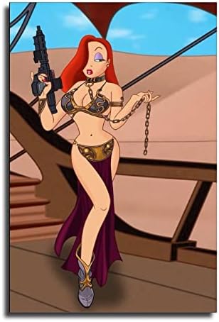 IXX Jessica Rabbit Princess Leia Canvas Art Poster and Wall Art Picture Print Modern Family Bedroom Decor Posters 12x18inch(30x45cm)