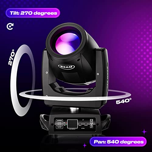 2Pcs 250W Moving Head Light 7R 16 Prisms 13 Colors 14 Patterns Dj Lights 16/20 Ch Dmx512 Sound Activated For Christmas Parties Church Stage Lighting #TOP3